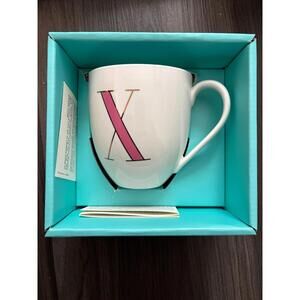 Lenox Kate Spade Cup "It's Personal" Letter X Coffee Mug 12 oz Initial Monogram